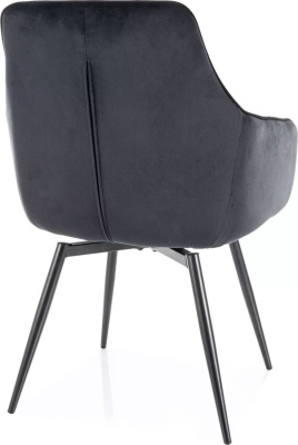 Стул с подлокотниками Signal Servio Velvet Bluvel 19 (черный/черный)