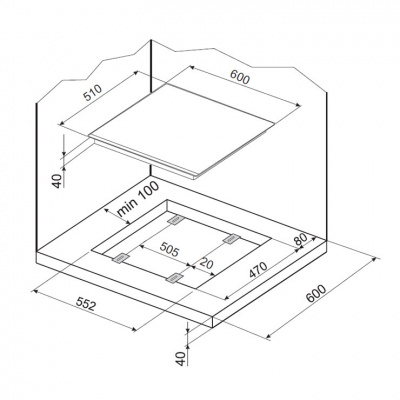 Газовая панель Hansa BHGI63112035