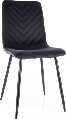 Стул Signal Daren Velvet Bluvel 19 (черный/черный)