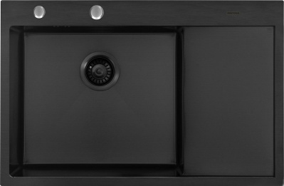 Кухонная мойка ARFEKA ECO AR 780*500 L BLACK PVD NANO