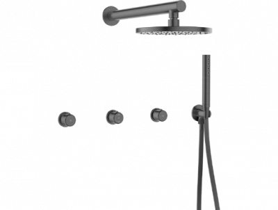 Душевая система Laveo Pretto BAO_904P скрытого монтажа графит