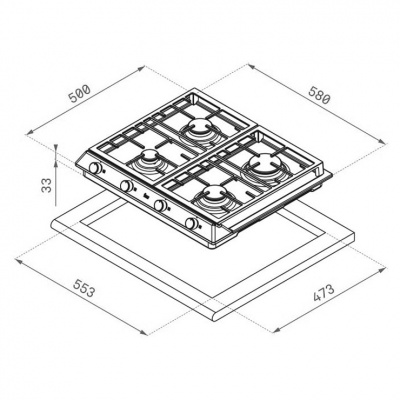 Газовая панель Teka EX 60 4G AI AL DR