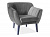 Кресло SIGNAL TREFL 1 VELVET Bluvel14 серый/венге New