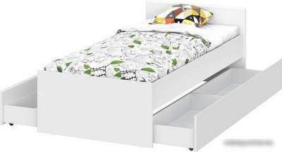Кровать NN мебель Токио 90x200 00-00106113 (белый текстурный)
