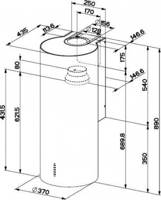 Вытяжка Faber CYLINDRA EG8 X A37 ELN
