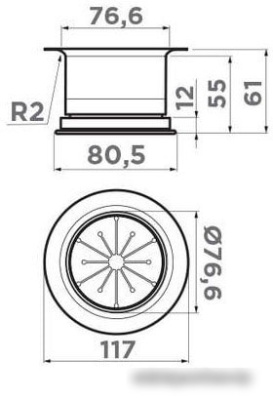 Горловина Omoikiri NA-04 AB-022