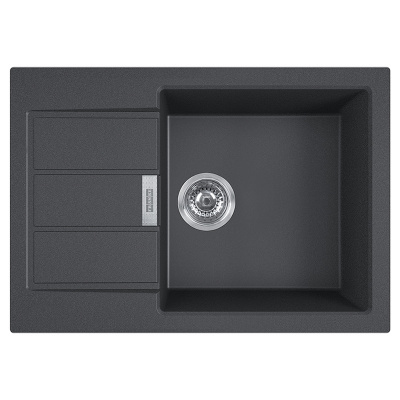 Мойка с сифоном тектонайт S2D Slim 611-62, чорний Franke (143.0631.535)