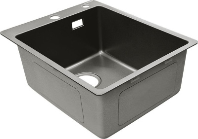 Кухонная мойка GranFest Metal нержавеющая сталь AISI 304 GF-4050 титан