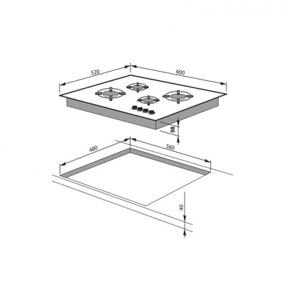 Газовая панель Hansa BHKW611505