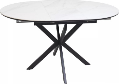 Кухонный стол Signal Gaston ceramic 100-135/100 (белый/черный)