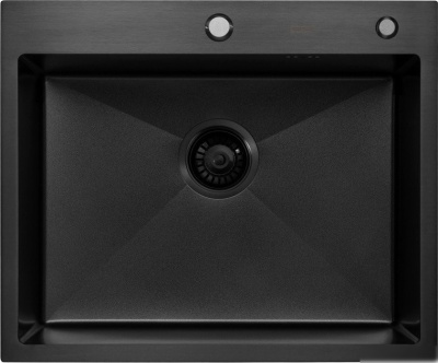 Кухонная мойка ARFEKA Eco AR 600*500 Black PVD Nano Decor Volcanic Rock