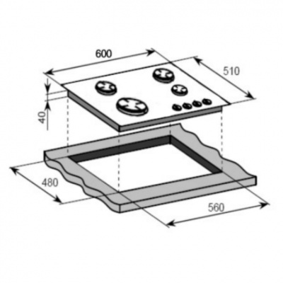 Газовая панель Weissgauff HG 604 WG