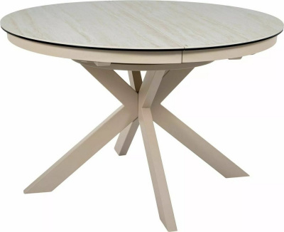 Кухонный стол Signal Porto ceramic 120-160/120 (бежевый травертин/кашемир)