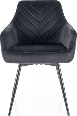 Стул с подлокотниками Signal Servio Velvet Bluvel 19 (черный/черный)