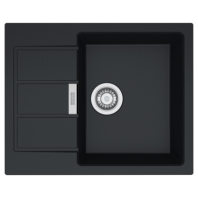 Мойка с сифоном тектонайт S2D 611-62 черный Franke (143.0627.288)