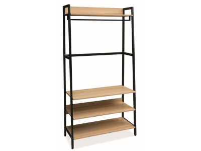 Стеллаж SIGNAL SOL D дуб/черный, 84/40/169