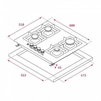 Газовая панель Teka EFX 60 4G AI AL CI DR