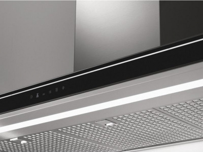 Вытяжка Falmec Silence LUMINA NRS 120 inox vetro nero (800)