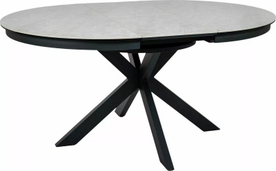 Кухонный стол Signal Porto ceramic 120-160/120 (бежевый taj mahal/черный)
