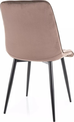 Стул Signal Chic Velvet Bluvel 38 (капучино/черный)