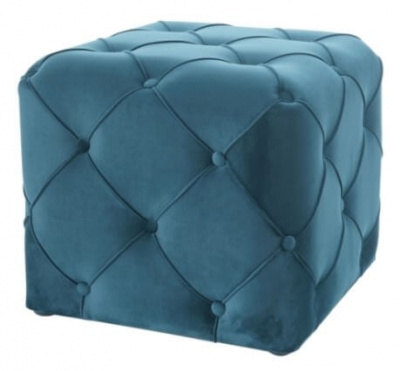 Пуф SIGNAL AVIVA K VELVET Bluvel 85, бирюзовый/венге New