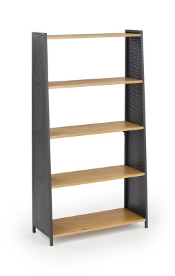 Стеллаж HALMAR REG13 дуб золотой/черный, 70/28/128