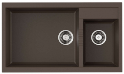 Мойкa кухонная Omoikiri Tedori 86-2-LB-DC Tetogranit/темный шоколад