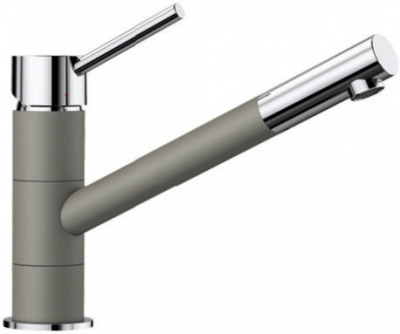 Смеситель BLANCO KANO серый беж/хром