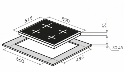 Газовая панель Maunfeld EGHG.64.33CBGI.R/G