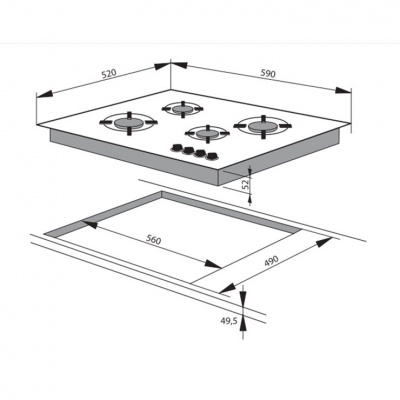 Газовая панель Hansa BHGI61039