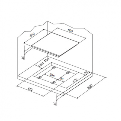 Газовая панель Hansa BHKS63138B