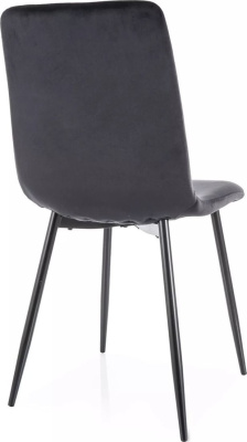 Стул Signal Daren Velvet Bluvel 19 (черный/черный)