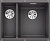Мойка из силгр. Blanco SUBLINE 340/160-U (чаша справа) темная скала