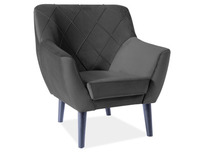 Кресло SIGNAL KIER 1 VELVET Bluvel19 черный/венге New