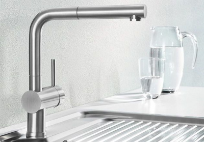 Смеситель BLANCO LINUS-S нерж. сталь полированнная