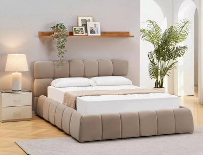 Кровать Signal Parma Velvet Bluvel 40 160/200 (темно-бежевый)