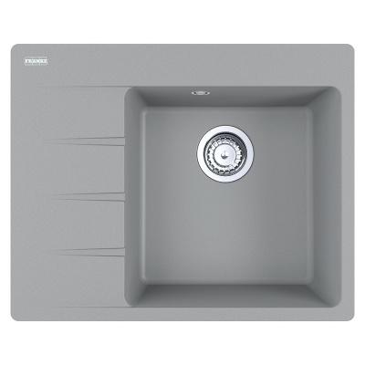 Мойка с сифоном гранит CNG 611-62 TL серый камень, левая (в/у) Franke (114.0630.453)