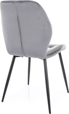 Стул Signal Rick Velvet Bluvel 14 (серый/черный)