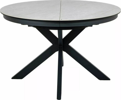 Кухонный стол Signal Porto ceramic 120-160/120 (бежевый taj mahal/черный)