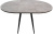Кухонный стол ВВР Элип (камень темный/черный конус, ЛДСП)