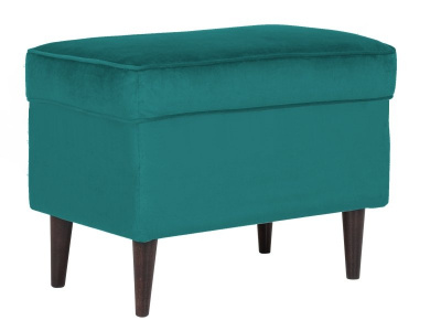 Пуф SIGNAL RON VELVET бирюзовый/венге