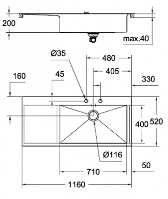 Кухонная мойка Grohe K1000 (31582SD0)