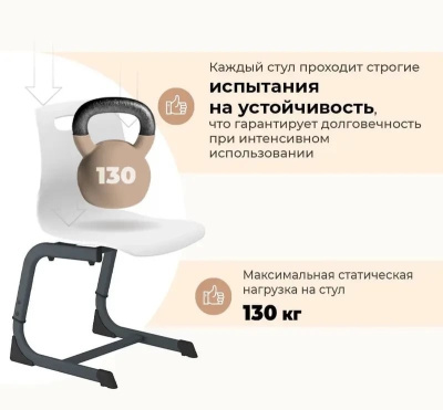 Стул Sheffilton SHT-S-TN22/5-7 А5-7 (серый/белый муар)