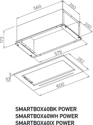 Кухонная вытяжка Meferi SMARTBOX60BK Power
