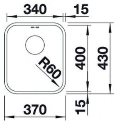 Мойка из нерж. стали Blanco ANDANO 340-U без кл.-авт.