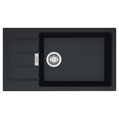 Мойка с сифоном тектонайт S2D Slim 611-78 XL черный Franke (143.0627.384)