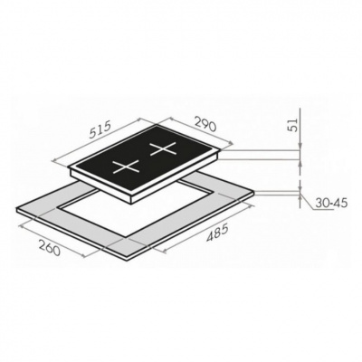Газовая панель Maunfeld EGHE.32.6CB/G