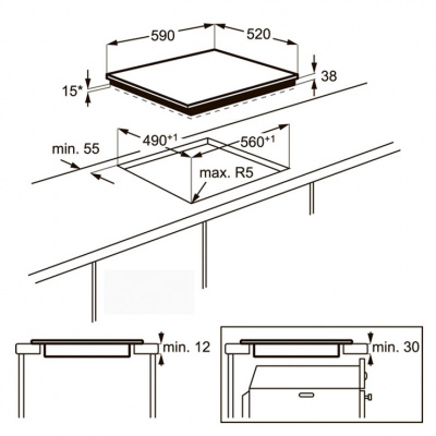 Электрическая панель AEG HK565407FB