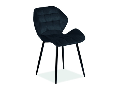 Стул SIGNAL CHIC MATT VELVET 77 бирюзовый/черный New