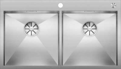 Мойка из нерж. стали Blanco ZEROX 400/400-IF/А зеркальная полировка с клапаном-автоматом
